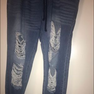 Plus size forever21 Denim Joggers